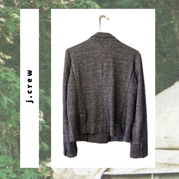 j.crew • gray tweed double breasted blazer - Picture 3 of 17